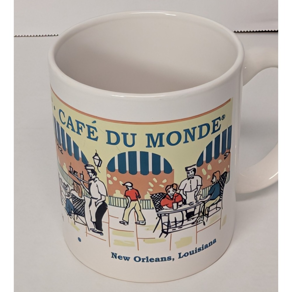 Cafe Du Monde Coffee /Beignet Mug Cup Original French Market Coffee Stand 10 oz
